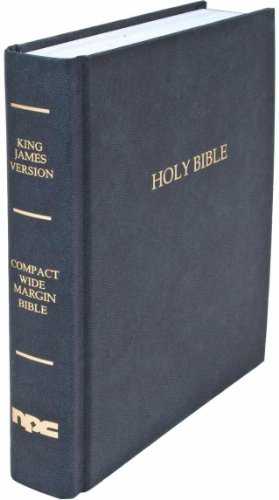 Black Compact Wide Margin Bible King James Version