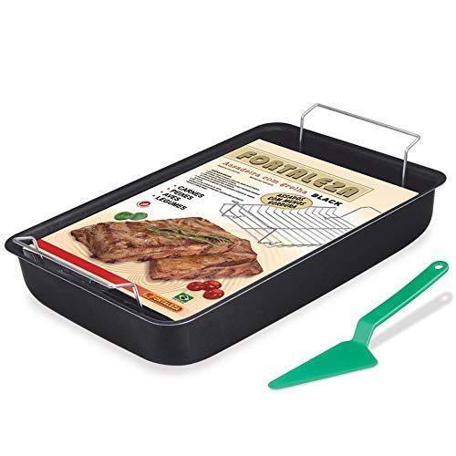 Assadeira Ret. 02 Alta Trad. Com Grelha Alumínio Fortaleza Preto