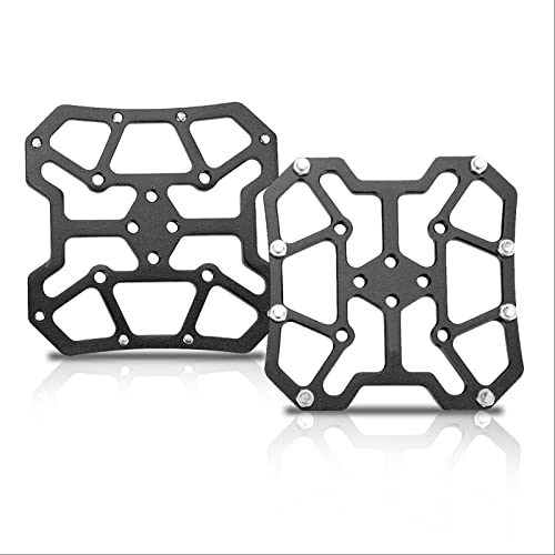 Pedal Platform Adapter,1 Pair Aluminum Alloy Bike Bicycle Clipless Pedal Platform Adapters for SPD(Black)