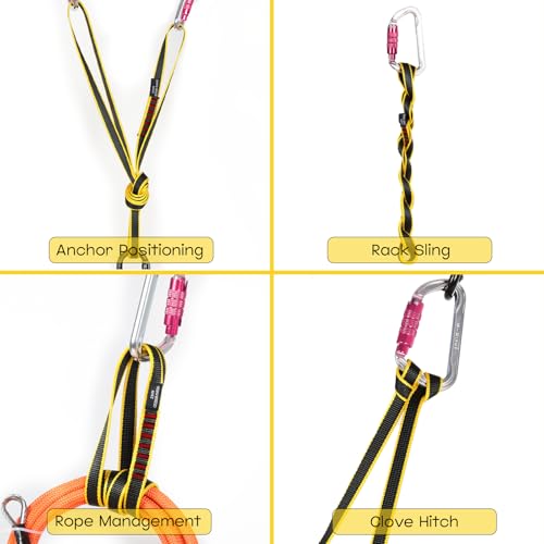 NivLop 18MM Nylonband Multifunktions-Schlaufe 23KN – Hochfeste Bandschlinge für Outdoor, Fitness, Yoga-Hängematte & mehr （30 cm / 12 Zoll | Pck 1）
