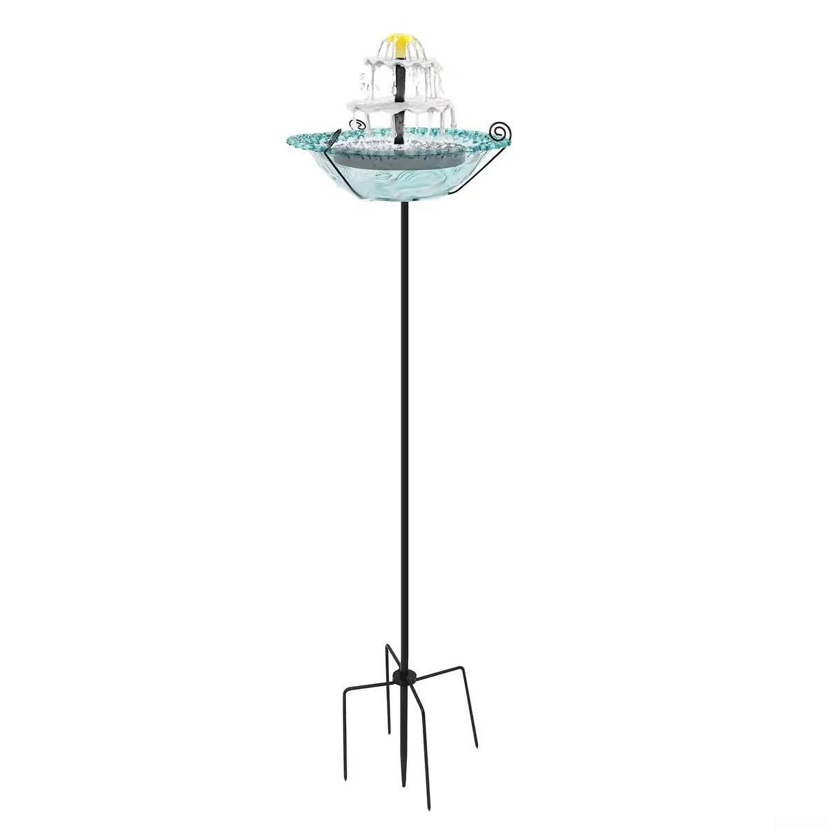 Hasaller Bird Bath Fountain Outdoor Solar Powered Bird Baths Fountain Solar Birds Bath Fountains with Stand for Garden Patio Lawn Garden Decor for Outdoor Lightweight Courtyard(Blue)