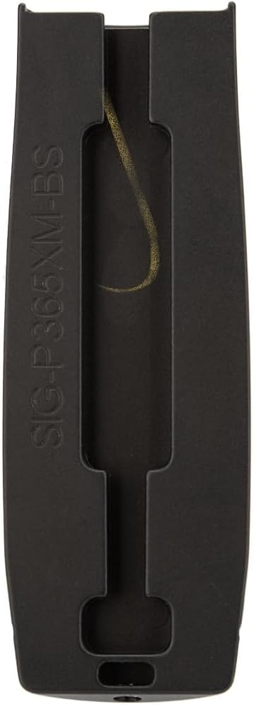 NDZ Performance Weighted Brass Grip Backstraps for Sig P365 X Macro, P365 Fuse, Armor Black Cerakote Finish, Rounded Design, Made in USA