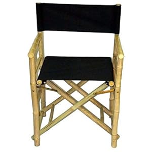 Master Garden Products Bamboo Director Chair, 35”H x 23”W x 19”D