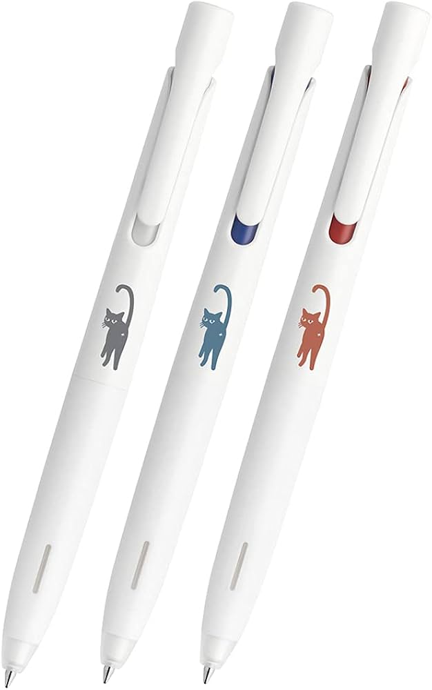 Amazon.co.jp: ゼブラ 油性ボールペン ブレン 0.5mm 猫2 白軸 3色 3本