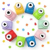 Quilax Motivstanzer Set, 12 Stück Mini Papierstanzer Ausstanzer, Bastelstanzer...