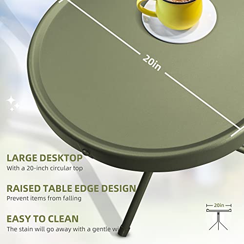 Purple Leaf Outdoor Metal Patio Chairs Bistro Set Of 2 Spring Chairs With Dining Table Set Weather Resistant Retro Patio Furniture, Green #TOP3