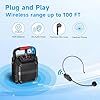 FerBuee 2.4G Wireless Headset Microphone System, Headset Mic and Handheld Mic 2 in 1, 1/8'' & 1/4'' Plug, Ideal for PA System, Voice Amplifier, Mixer,Teacher, Fitness Trainer, Church, Wedding #3