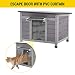 Aivituvin Outdoor Katzenhaus aus Holz Isoliert Feral Katzenhaus Wetterfest für Winter Doppelzimmer Indoor (Grau, M) (Grau, M-1)
