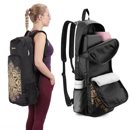 Gonex Yoga Tasche Damen, Konvertierbarer Yogatasche Rucksack mit...