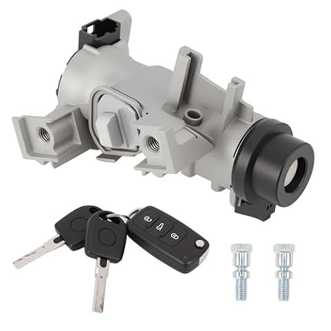 Fraylis 1K0905865 1K0905865 przełącznik zapłonu z 2 kluczami + 1 pilot zdalnego sterowania do A3 Q3 TT Seat Alte Leon Beetle Golf Jetta Passat 1K0905851B