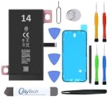 OnlyTech - Batteria di ricambio Premium per iPhone 14 - Capacità 3279 mAh, qualità identica (Chip TI) - Kit 15 Strumenti e adesivo schermo inclusi