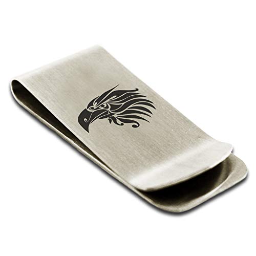 Tioneer Stainless Steel Tribal Eagle Money Clip Credit Card Holder