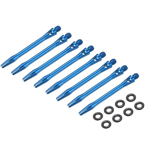 PATIKIL 8Pcs Aluminum Dart Shafts 2BA Thread Dart Stems 48mm Sky Blue