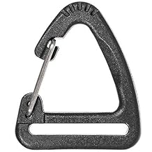 Paracord Planet Triangle Carabiners 1 Inch Black Plastic Clips Available in 5, 10, and 20 Piece Packs