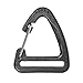 PARACORD PLANET Triangle Carabiners â€“ 1 Inch Black Plastic Clips (5 Pack)