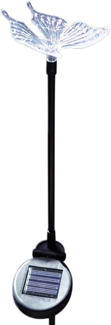 Black Pole Solar Garden Decor Stake Light (Butterfly)