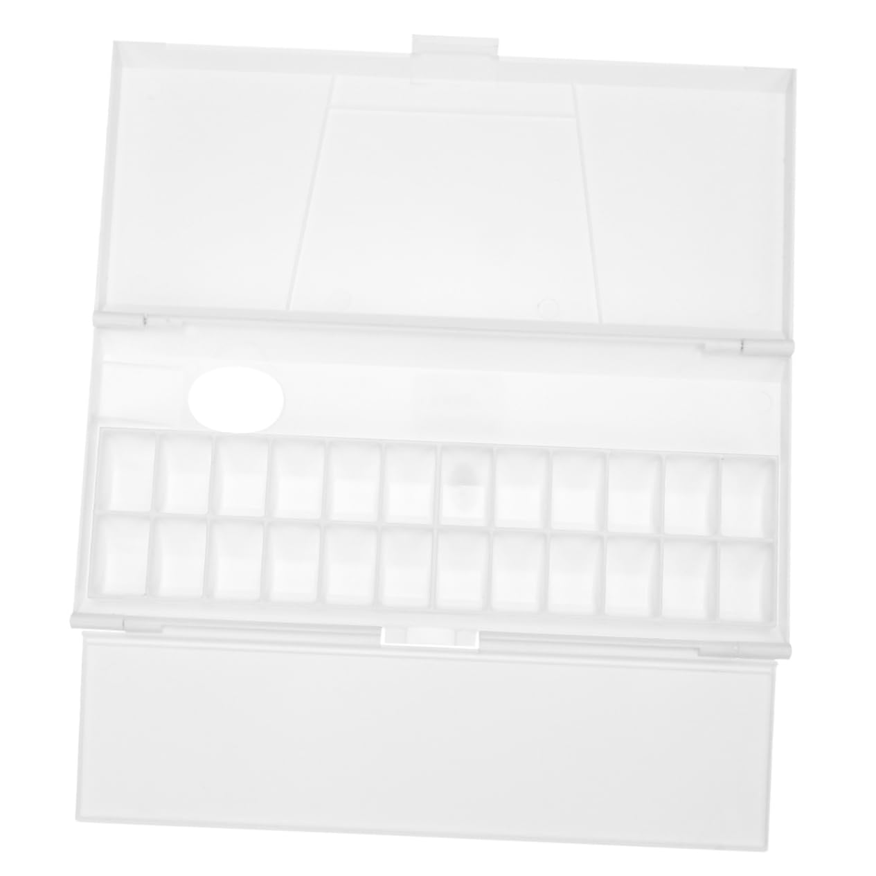 DOITOOL Box Color Box Professional Tray Paint Palette with Lid Paints Watercolor Palette with Cover Paint Case with Lid Portable Paint Palette Paint Mixing Palette White