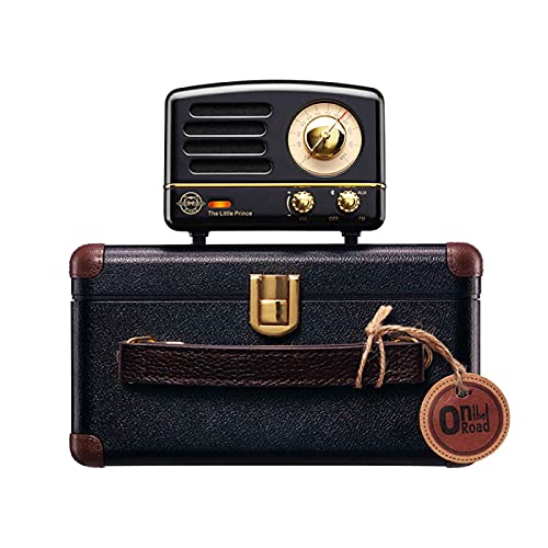 Muzen OTR Enceinte Portable Bluetooth Rétro Vintage en Métal avec Style Classique Radio Audio FM/AUX Speaker Basses Riches HD Stéréo Sound Cover