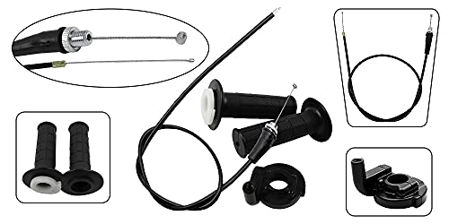Flypig 7/8" 22Mm Twist Throttle Accelerator Handle Grip And Cable Throttle Clamp Set For 50Cc 90Cc 110Cc 125Cc 140Cc 4-Stroke Mini Bike Dirt Pit Bike Twist Throttle Cable #TOP2