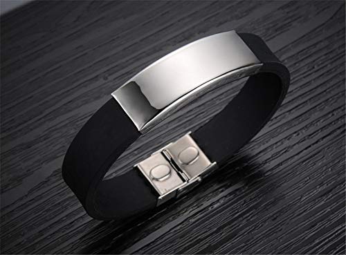 Medical Bracelets Anxiety Disorder For Adults Teens,Silicone Cuff Bracelet Emergency Id Identification Wristband Health Alert Systems Awareness Jewelry For Men Women #TOP2