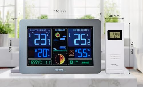 techno line WS6469 Funkwetterstation, bis auf 3 Außensensoren erweiterbar