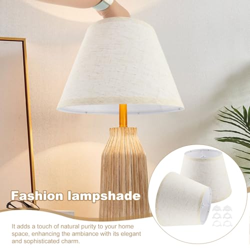Beige Small Empire Lamp Shades Set of 2, Spider Fitter by Prelineva - Used condition - Image 3