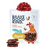 BRAVE GOOD KIND Tender Chicken Bites, Delicious Jerky, All-Natural, Gluten-Free Protein Meat Snack...