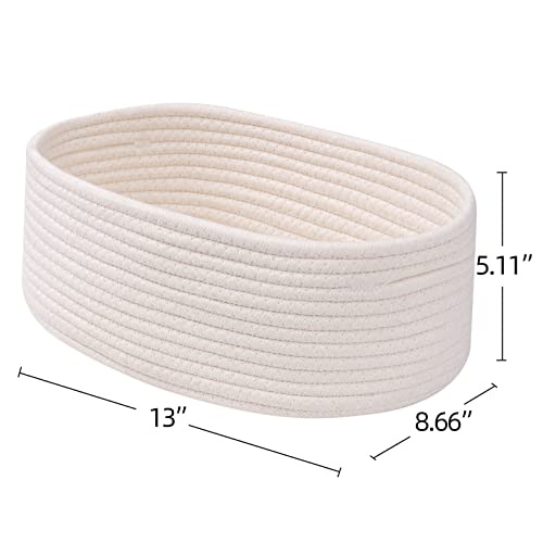 Kriitools Baskets&Bins For Shelf Storage Organizing/Cute Basket To Store And Organize Household Items/Woven Rope Basket For Living Room, Bedroom,Playroom,3 Packs Off White #TOP5