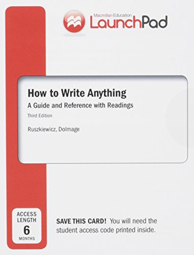 How to Write Anything with Readings 3e & Launch... 1319024211 Book Cover