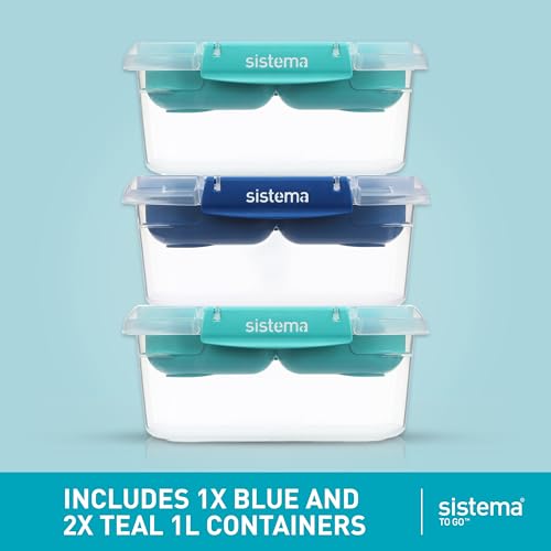 Miniatura 2 de Sistema Recipientes Para Guardar Alimentos To Go Stax 1 L Juego De 3 Recipientes Herméticos Con Compartimentos Sellado Hermético Clips De Cierre Fácil Sin Bpa