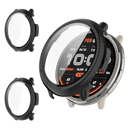 Rc-Z 2-Pack Screen Protector Case for Amazfit Active 2