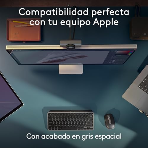 Miniatura 4 de Logitech Mx Keys Mini For Mac, Teclado Inalámbrico Minimalista Macbook Pro, Macbook Air, Imac, Ipad, Compacto, Bluetooth, Retroiluminación, Usb-C, Escritura Optima Y Fluida, Qwerty Us Int L - Gris