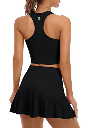 ATTRACO Tennis Dress for Women with Shorts and Pockets Tennis Skirts Racerback Athletic Dresses
