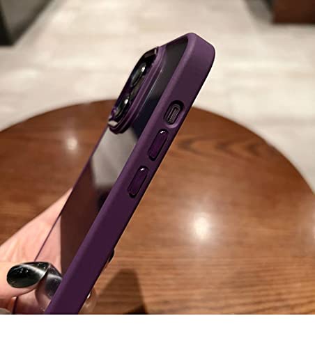 Coque transparente antichoc en silicone violet pour iPhone 12 Pro Max - 5