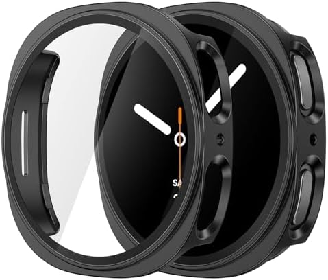 Misxi 2-Pack Hard PC Case with Tempered Glass Screen Protector fo...