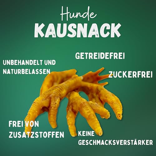 Hühnerfüße für Hunde von BREERs – Getrocknete Naturkauartikel 1 Kg