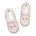 GLENMEARL 2 Pairs Slipper Socks for Women with Grippers Non Slip Winter Warm House Bedroom Slippers Cozy Indoor Home Slippers (Pink Rabbit, US Footwear Size System, Adult, Women, Numeric Range, Medium, 5, 7)