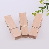 30pcs Large Wooden Clothespins, Sturdy and Heavy Duty Clothes Pins for Hanging, Outdoor, Crafts