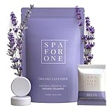 Spa For One Shower Steamers 15 Pack with Natural Lavender Essential Oils - Aromatherapy, Relaxation and Self Care Birthdays Gifts for Women and Men