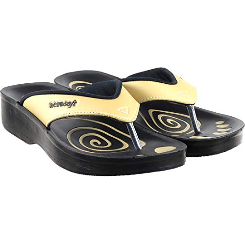 Image of Aerosoft Women's Black Flip-Flops - 37 EU