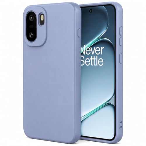 Image of DIZORO Compatible with Oneplus 15R 5G Back Cover with Upgraded Square Edges for Camera Protection Shockproof Flexible Matte Liquid Silicone Mobile Phone Case (Lavender Grey)