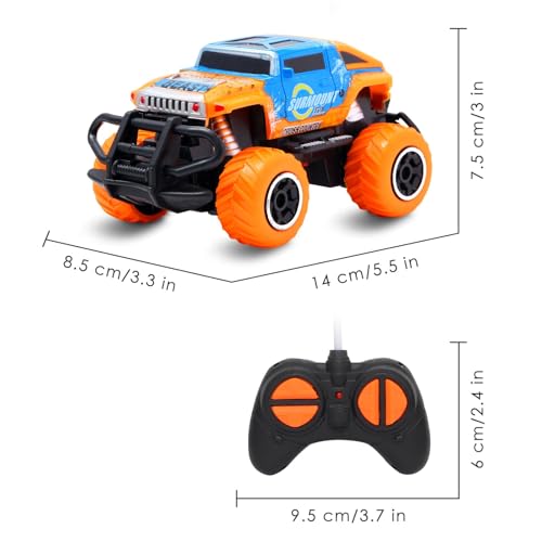 Pup Go Mini Coche Teledirigido Niños 3 Años, RC De Juguete, Fuerte, Sensible, Juegos Moto Camion para Niños 4 a 8 Años (Naranja) - imagen 3