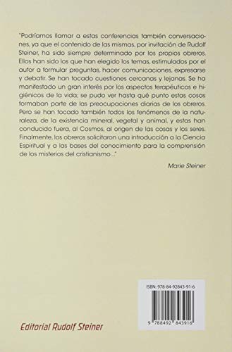 LA ACCION DEL ESPIRITU EN LA NATURALEZA: CONFERENCIAS A LOS TRABAJADORES DEL GOETHEANUM