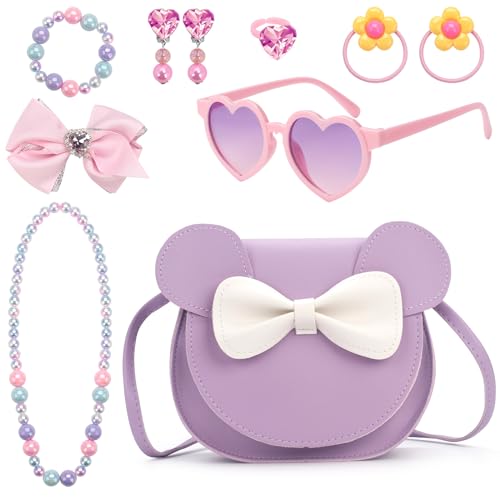 LJCTULY Maus-Geldbörse Schmuckset Violett