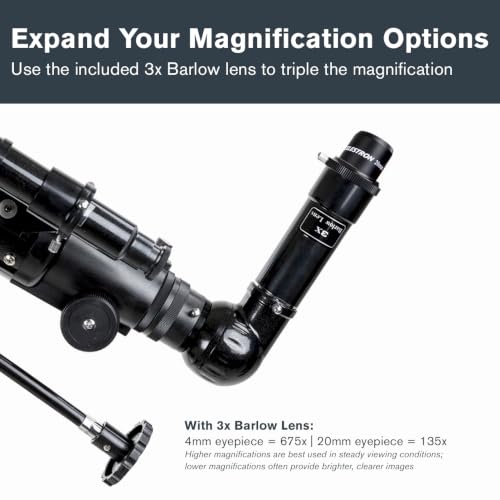 Celestron - PowerSeeker 80EQ Telescope - Manual German Equatorial Telescope for Beginners - Compact and Portable - Bonus Astronomy Software Package - 80mm Aperture - Image 8