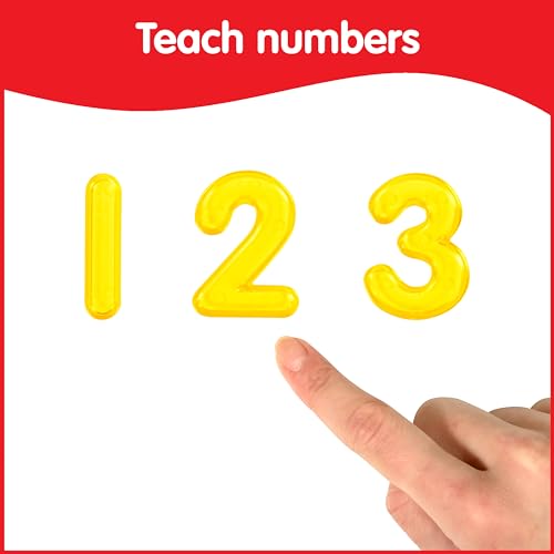 edxeducation Transparent Numbers Set - Mini Jar Set of 40 - Colorful, Plastic Numbers - Light Box Accessory - Sensory Play - Math Manipulative for Kids by edxeducation - Image 5