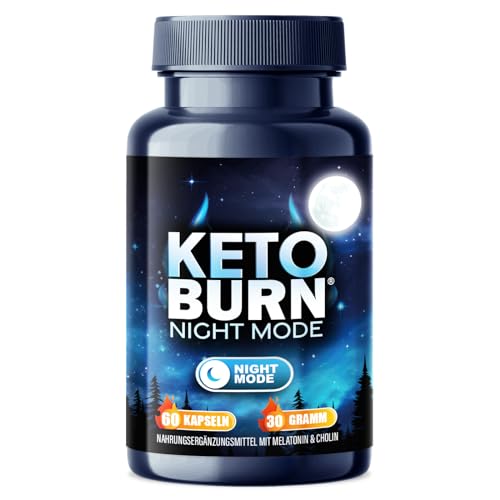 KETO BURN® Night Mode Kapseln mit 0,5 mg Melatonin & Cholin - Abnehmen & Stoffwechsel Rezeptur extrem - schnell & endlich - verbesserte Formel für die Nacht - mit Glucomannan, für Frauen + Männer KETO BURN® Night Mode Kapseln mit 0,5 mg Melatonin & Cholin - Abnehmen & Stoffwechsel Rezeptur extrem - schnell & endlich - verbesserte Formel für die Nacht - mit Glucomannan, für Frauen + Männer