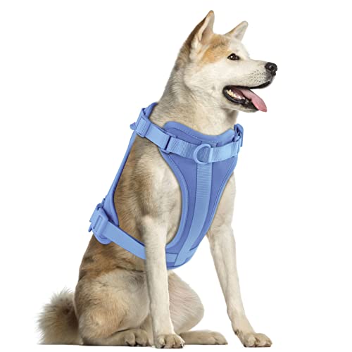 Wisedog No Pull Lightweight Dog Harness: Adjustable Breathable Pet Vest Harness with Soft & Comfortable Cushion for Small Medium Large Dogs (L, Blue) by Wisedog - Used condition - US$25.63