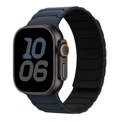 Image of Printme Silicone Sport Magnetic Band Compatible with Apple Watch 42 mm 44 mm 45 mm 46 mm 49 mm, Adjustable Strap for iWatch Series SE Series 1-8, Ultra 2 /3