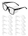 YunTuo 10 Pairs Eye Glasses Side Shields, Flexible Slip on Side Shields for Safety Glasses Fits Small to Medium